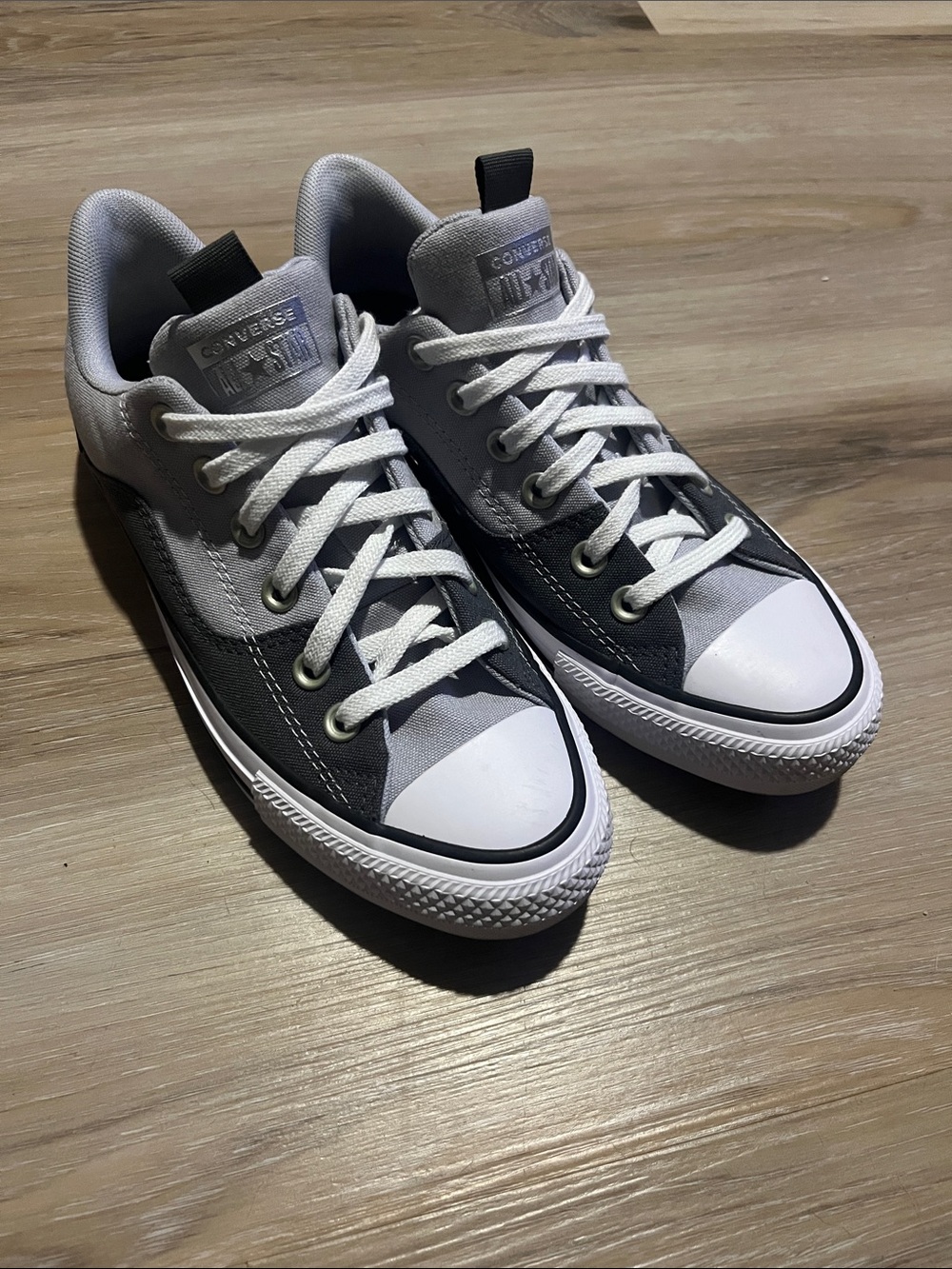 Converse Two-Tone Gray Low Top Athletic Sneakers